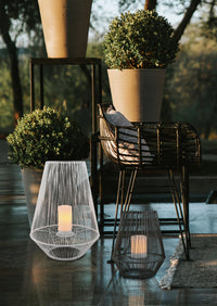 Lampada tavolo da Esterno a LED in Plastica Grigio