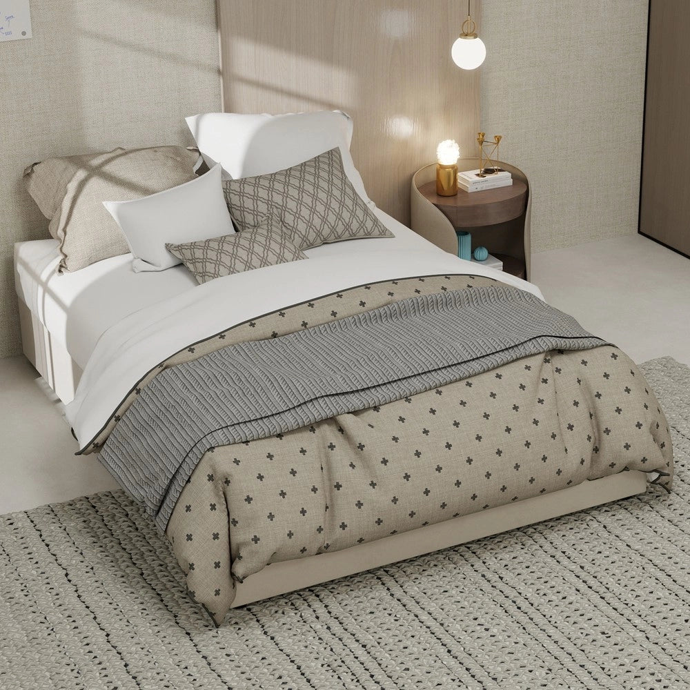 Letto Contenitore 140x200 ¨C Xylo ¨C Beige, Velluto, Senza Testiera