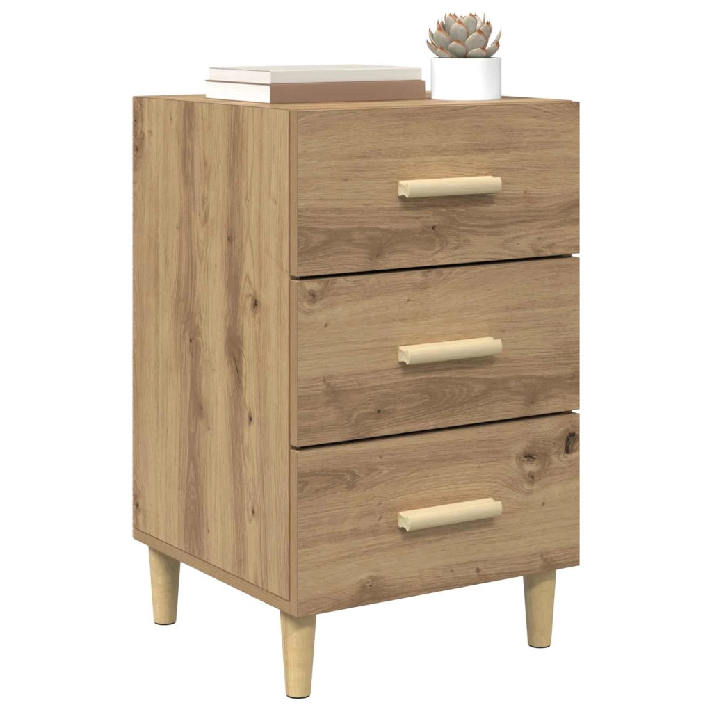 Comodino | Armadio da Notte | Mobiletto da notte Rovere artigianale 40 x 40 x 66 cm