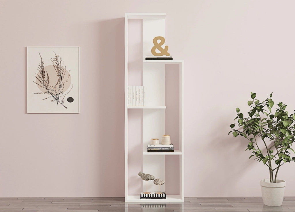 Biblioteca Fiesole, Libreria 3 Ripiani, 50x20x160h cm Bianco