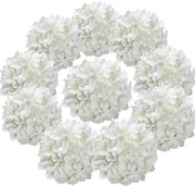 Fiori di seta di ortensia - fiori artificiali per decorazione - 10 pezzi - bianchi