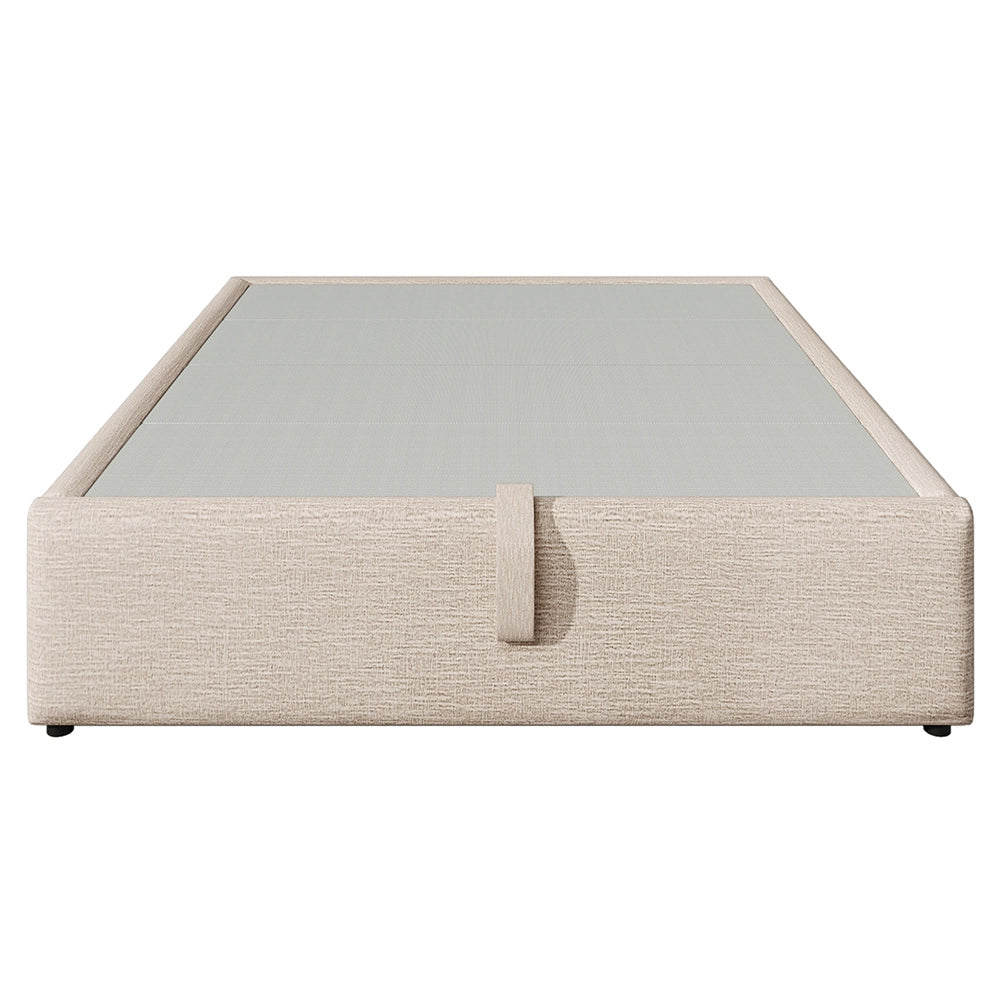 Letto matrimoniale imbottito - Xylo - 160x200 cm - Naturale - Con USB-C e testiera
