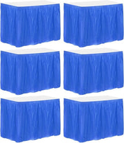 Tavolieri plastici a forma rettangolare - 6 pezzi - Blu marino - 73 cm x 35,5 m - Tavolieri plastici per feste, compleanni, matrimoni