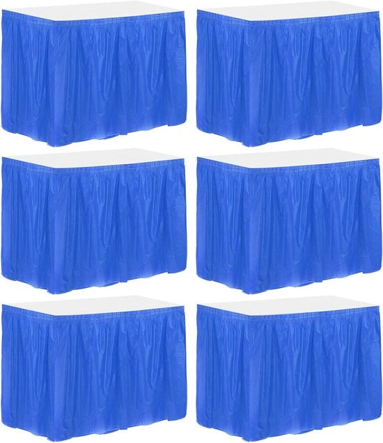 Tavolieri plastici a forma rettangolare - 6 pezzi - Blu marino - 73 cm x 35,5 m - Tavolieri plastici per feste, compleanni, matrimoni