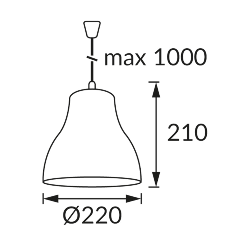 Lampada sospesa minimal bianca cucina E27 25W Struhm