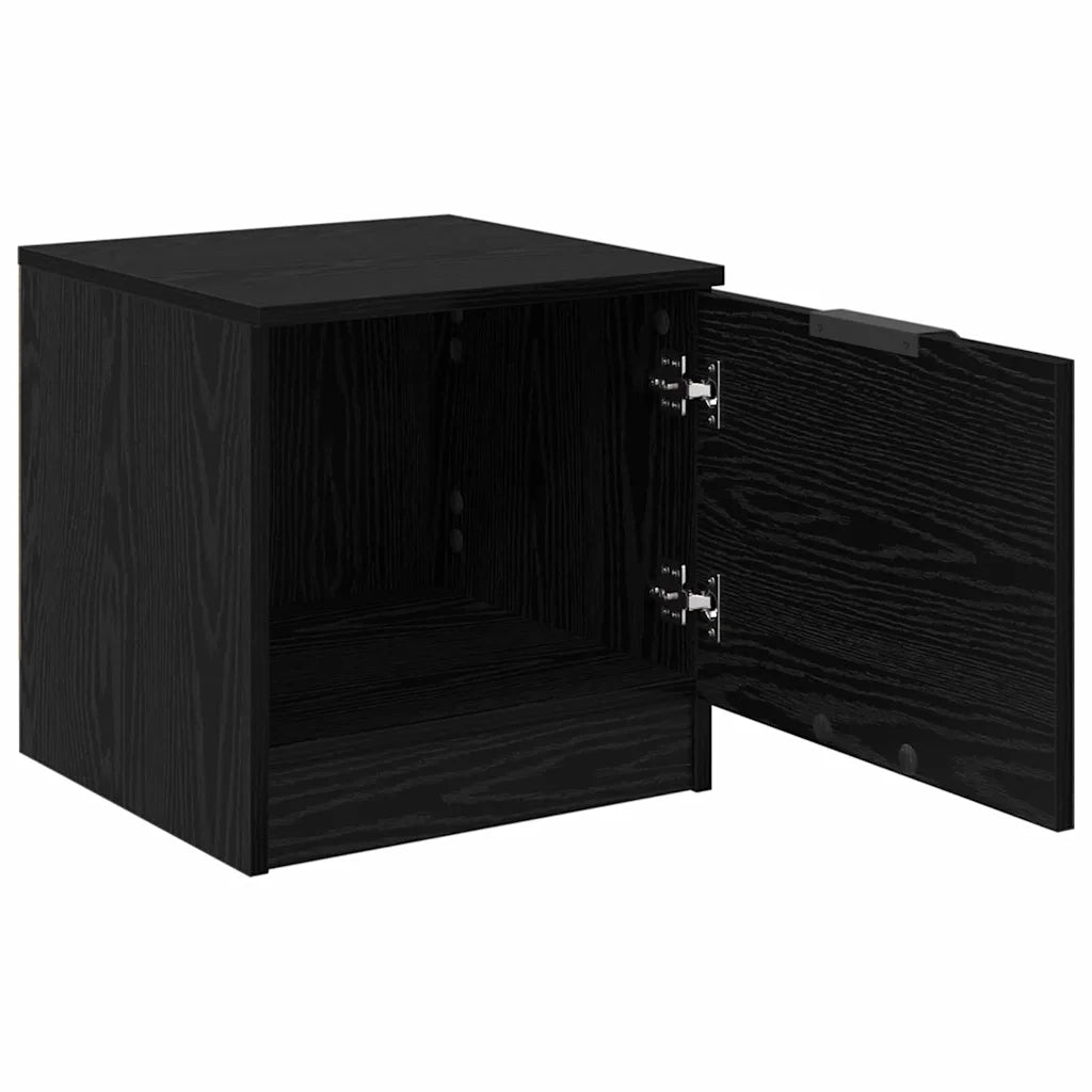 Armadietto per letto 2 pz Rovere Nero 40 x 39 x 40cm CFW1398031