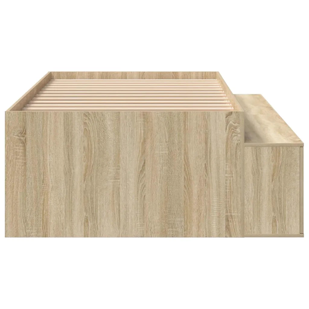 Struttura del letto con cassetto Rovere Sonoma 90 x 190 cm 3335207
