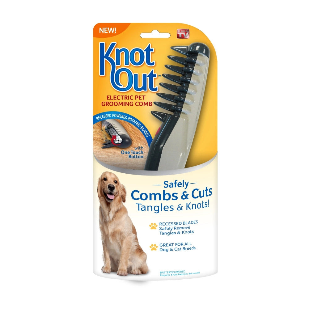 Trade Shop - Spazzola Sciogli Taglia Nodi Peli Per Cani E Gatti Toelettatura Knot Out Away -