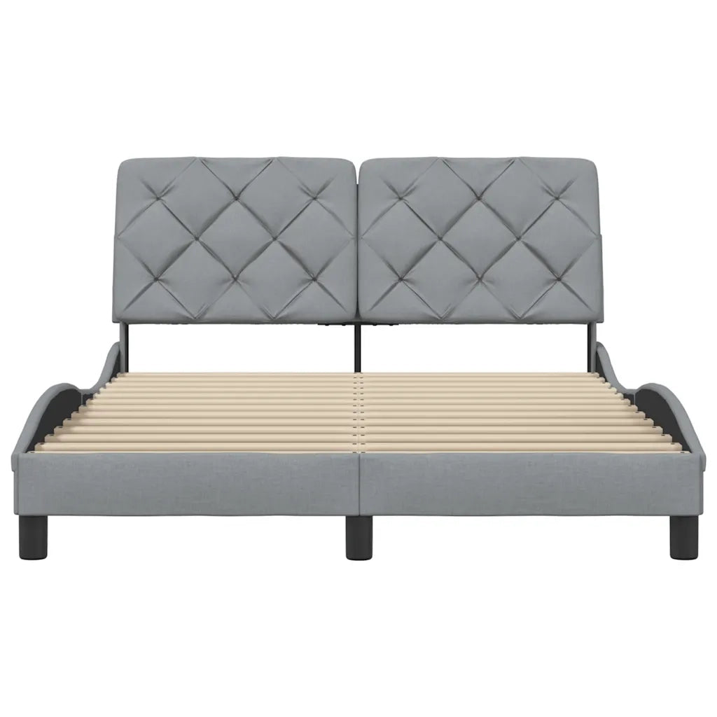 Giroletto senza Materasso Grigio Chiaro 120x200 cm Tessuto