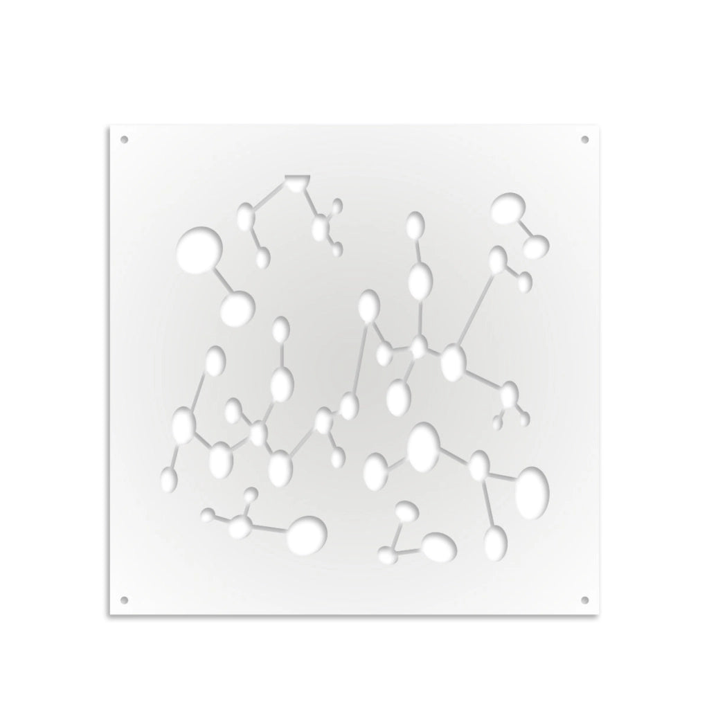 NANOTECH - Pannello in PVC traforato - Parasole Colore: bianco, Misura: 48x48 cm