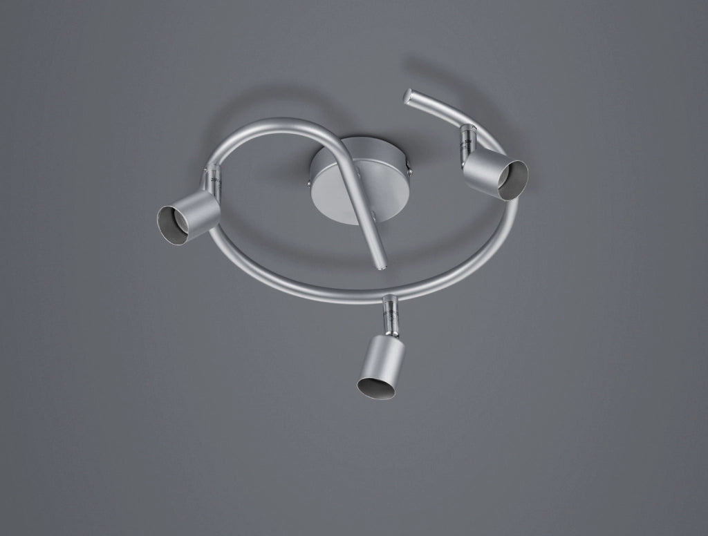Faretti a Soffitto Girandola 3 Luci Led Alluminio Senza Lampadina Paris GD Trio
