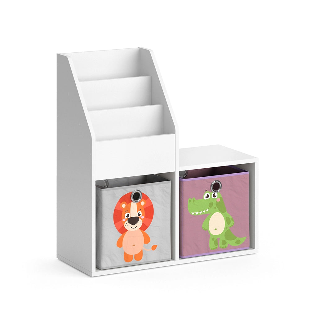 Vicco Libreria bambini Bianco 30.9 x 79 cm Mini, con 2 scatole pieghevoli opt.3