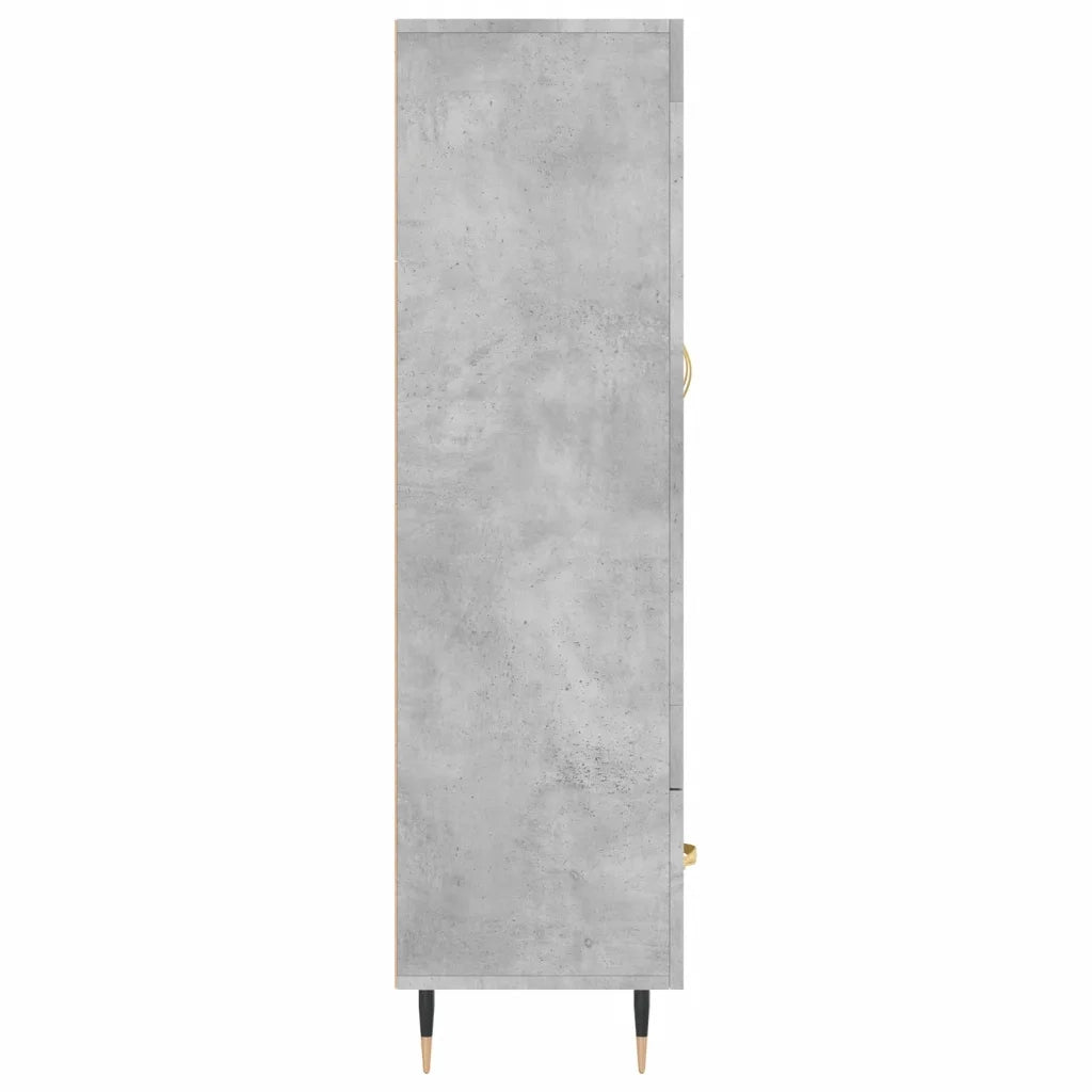 Credenza Grigio Cemento 69,5x31x115 cm in Legno Multistrato 828280