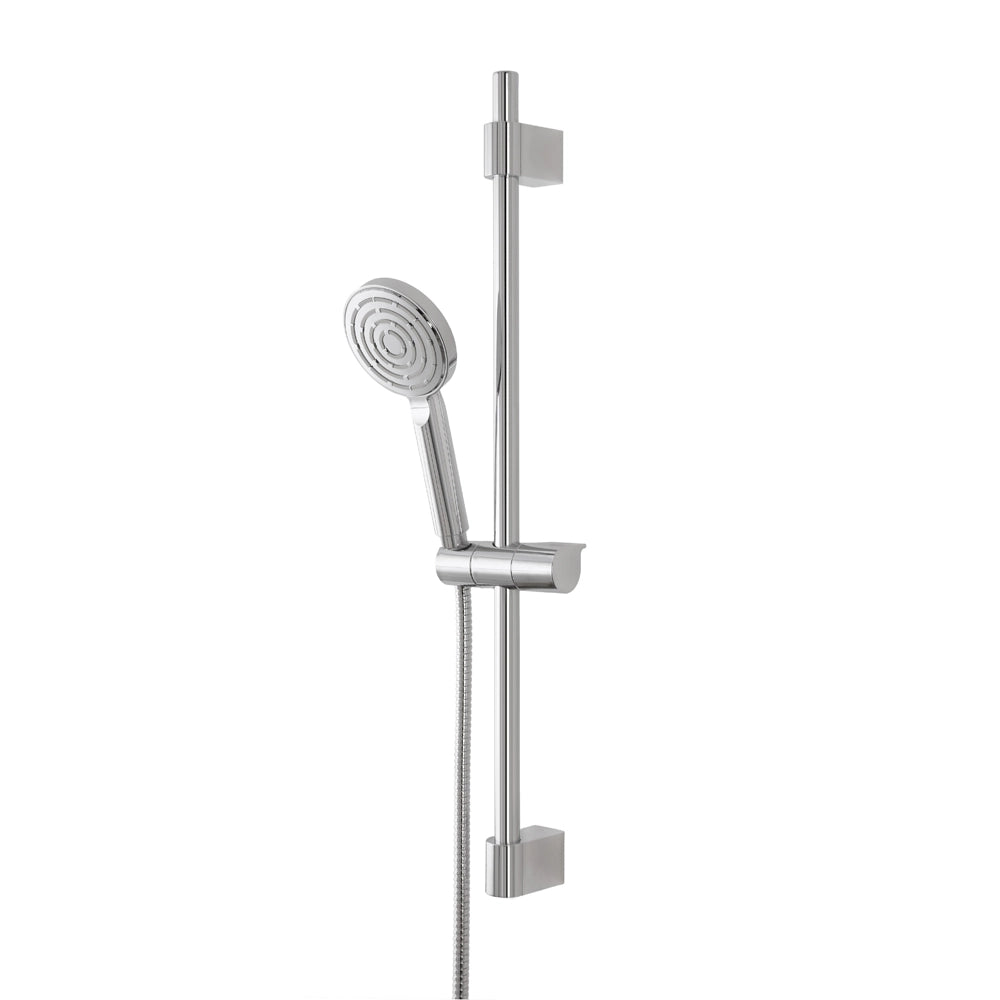 Saliscendi doccia 70 cm regolabile con doccetta tonda in ABS cromato lucido Hidra