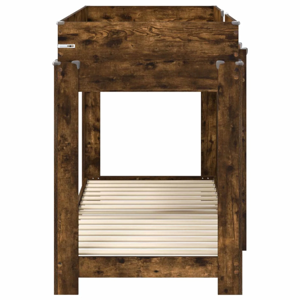Letto a Castello per Bambini | Letto Infantile | Lettino Rovere fum¨¦ 75 x 190 cm