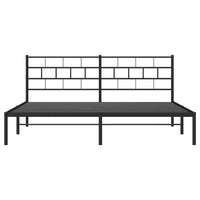 Giroletto con Testiera in Metallo Nero 183x213 cm 355664