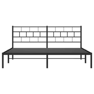 Giroletto con Testiera in Metallo Nero 183x213 cm 355664