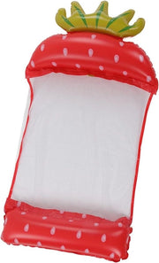 Hangmat per piscina gonfiabile - Disegno fragola - Idoneità per nuoto in piscina - Accessori.