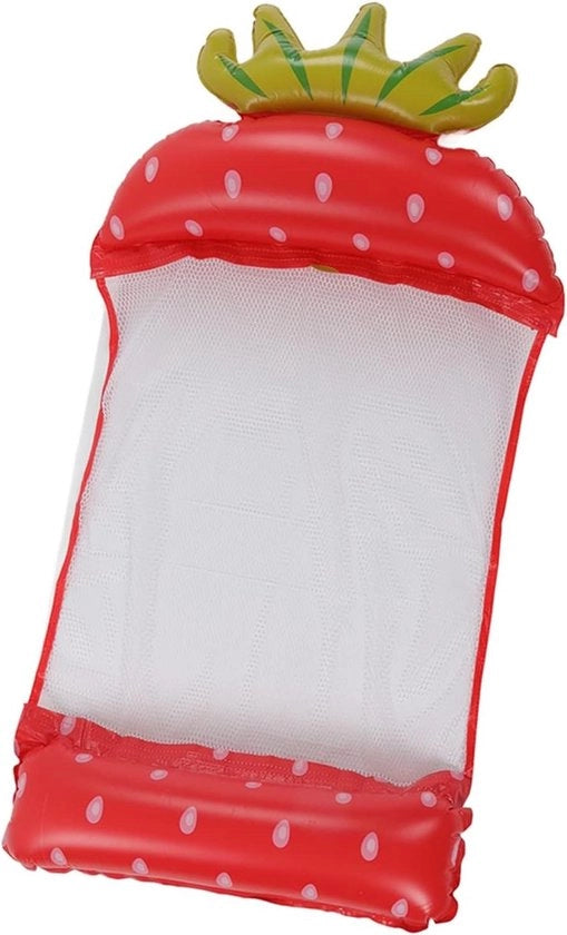 Hangmat per piscina gonfiabile - Disegno fragola - Idoneità per nuoto in piscina - Accessori.