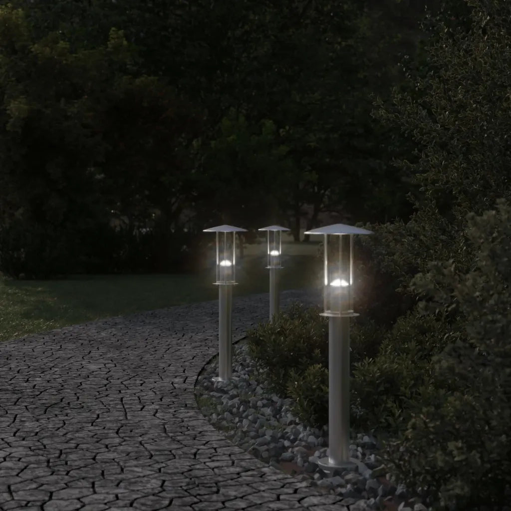 Lampada da Terra per Esterni Argento 60 cm in Acciaio Inox CFW2687562