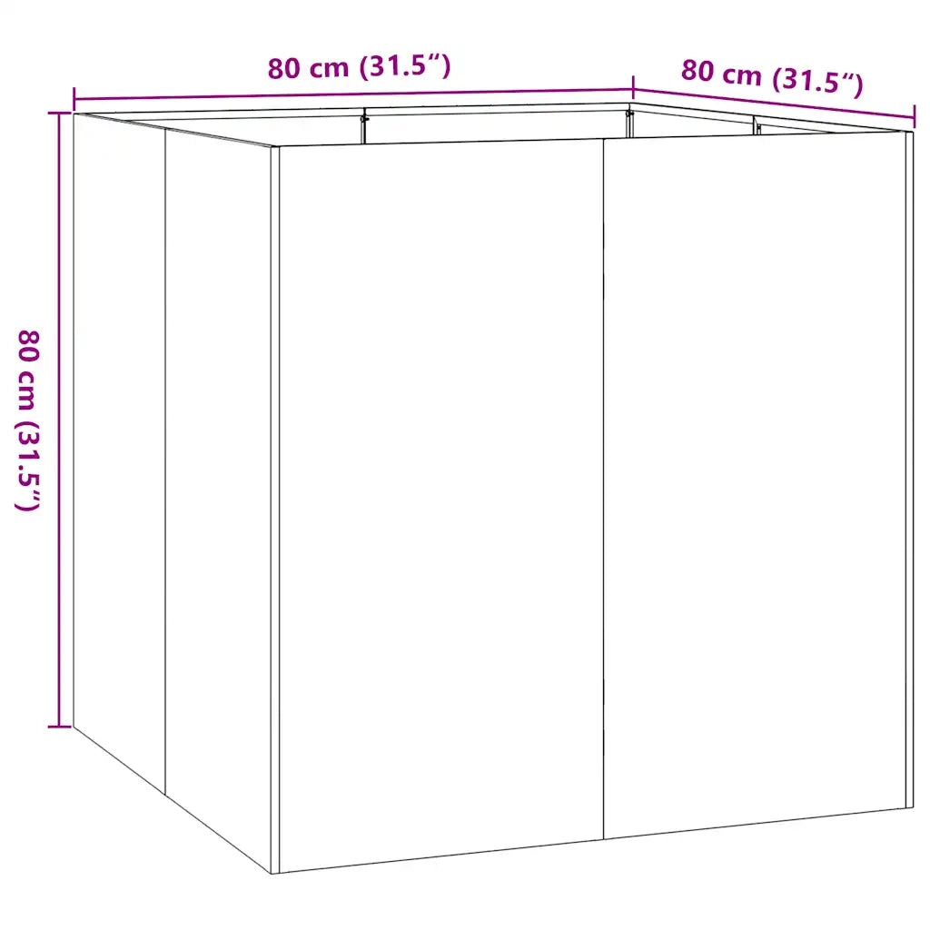 Fioriera 80x80x80 cm in Acciaio Inox 860784