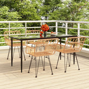 Set da Pranzo da Giardino 5 pz in Polyrattan 3157848