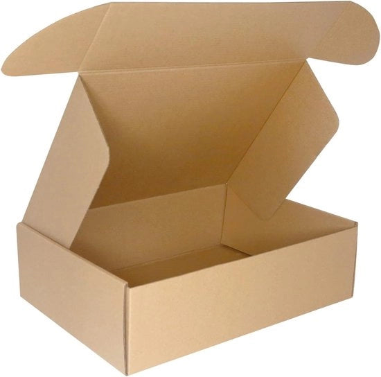 Set di scatole di cartone per piccoli imballaggi - lotto da 5 pezzi - marrone - adatto per archiviazione e imballo di regalo - 360 x 260 x 103 mm