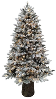 MAURY'S ALBERO DI NATALE INNEVATO SINTETICO SESTRIERE CON 300 LUCI LED DA 210 CM - RAMI 1350
