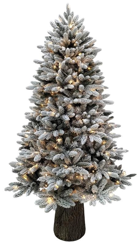MAURY'S ALBERO DI NATALE INNEVATO SINTETICO SESTRIERE CON 300 LUCI LED DA 210 CM - RAMI 1350