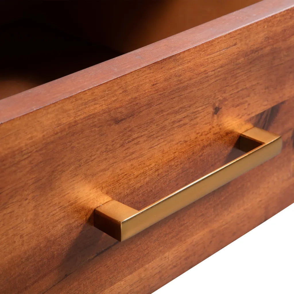Tavolino da Salotto in Legno Massello di Acacia 90x50x40 cm 245736