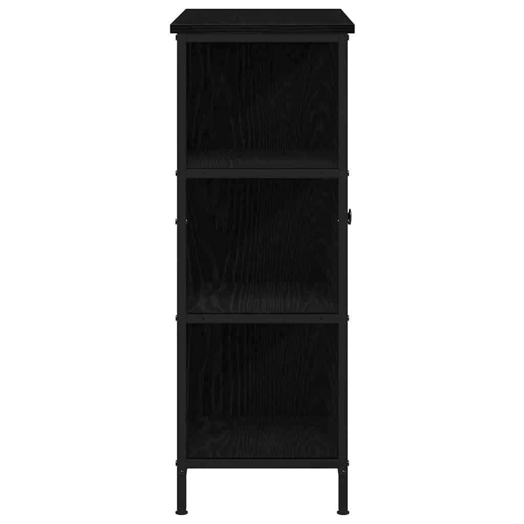 Credenza | Madia | Buffet da pranzo | Armadio da pranzo Rovere Nero 70 x 30 x 80 cm