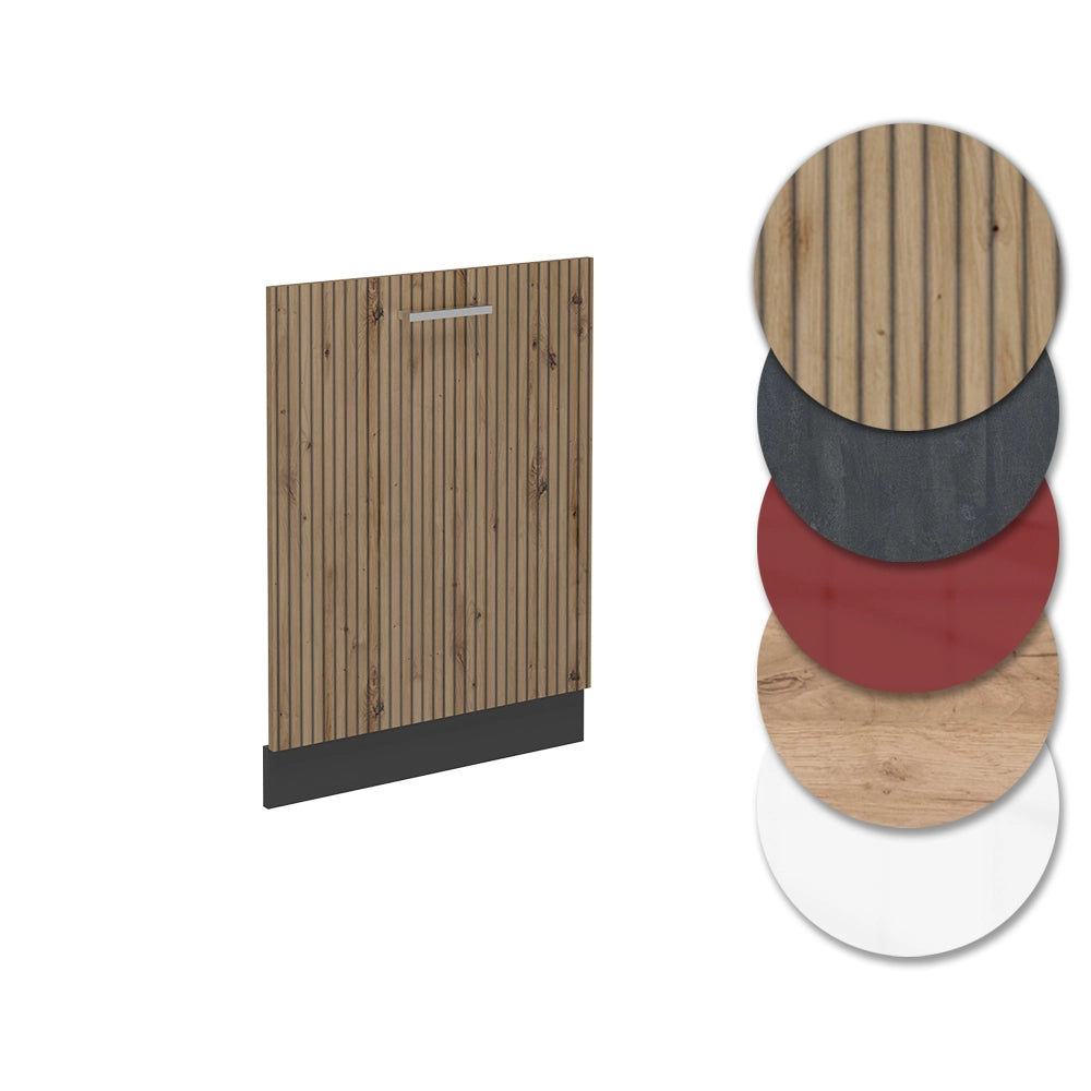 Pannello frontale della lavastoviglie R-Line Rovere artigianale/Antracite 60 cm, PL Marmo Vicco