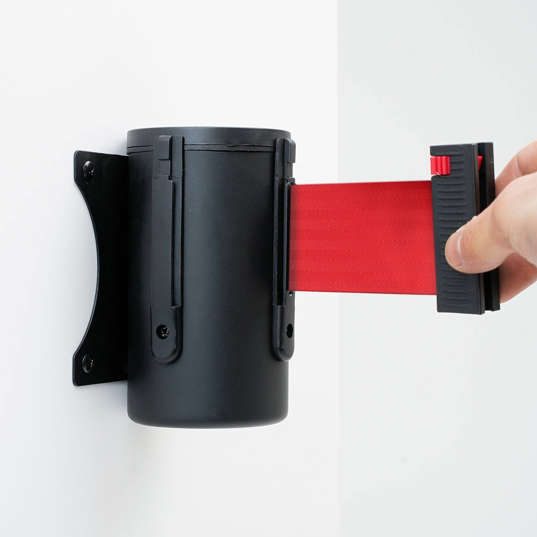 Tendinastro da Parete 4 m con Clip di Chiusura Nastro Rosso