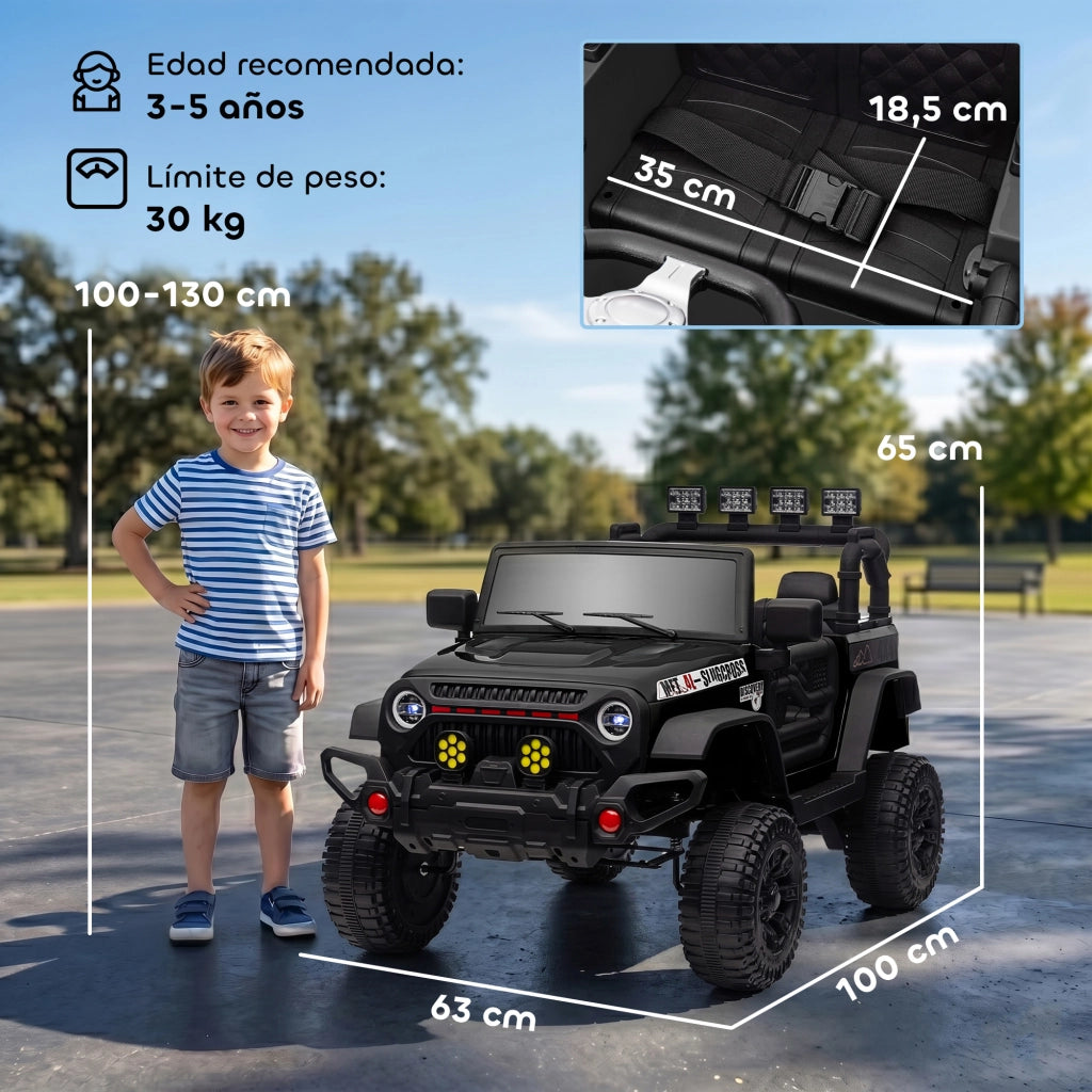Auto Elettrica per Bambini con Telecomando ¨C Zephmum ¨C Nero