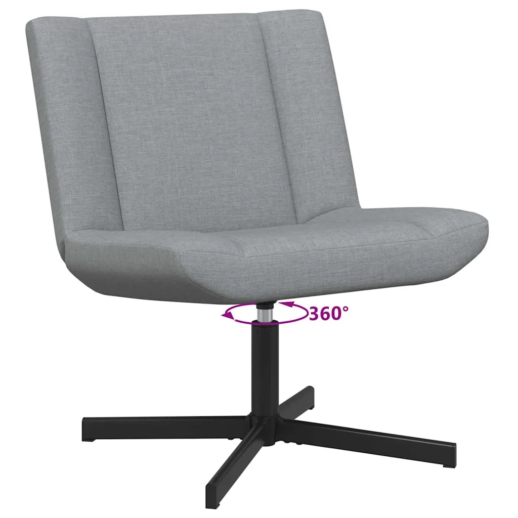 Sedia girevole Grigio Chiaro 63 x 75 x 76 cm Tessuto CFW3180313
