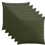 Federa 6 pcs ALMELO Verde 55 x 55 cm corduroy 915322