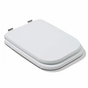 Trade Shop - Copriwater Copri Water Sedile Wc Bagno Rettangolare Cerniere Acciaio Bianc 52735 -