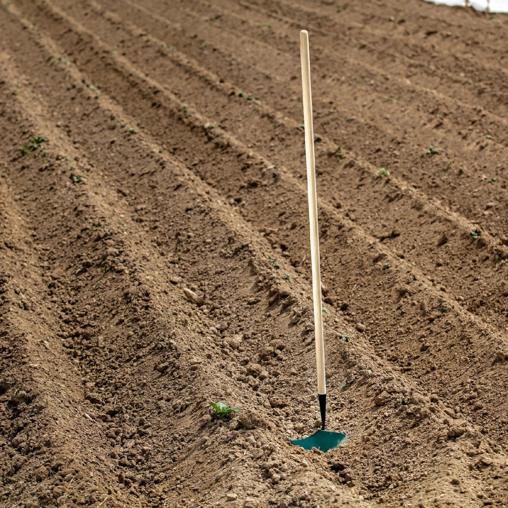 KADAX Ripper per patate manuale, piccolo aratro da giardino con vomere zigrinato da 145 cm