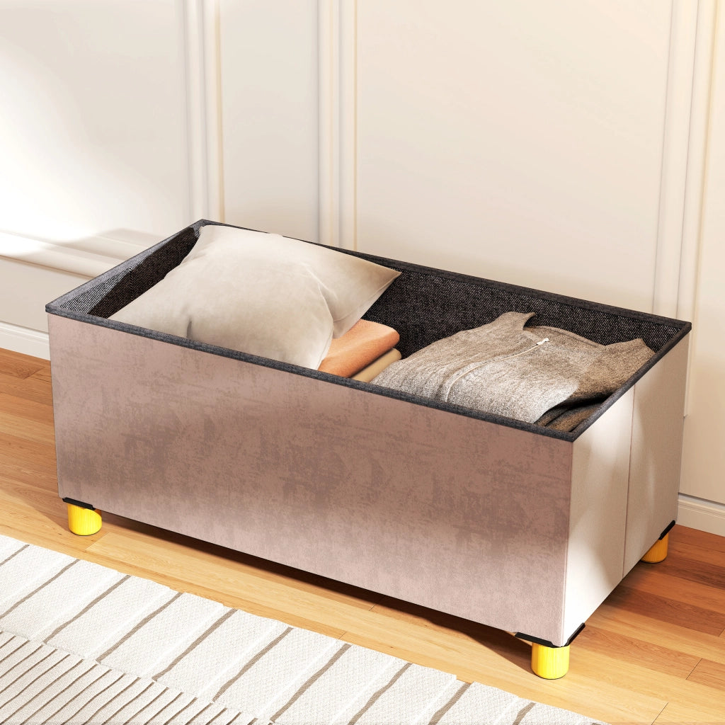 Divano letto imbottito 2 posti ¨C zephmum ¨C rosa, velluto, 76x38x38 cm