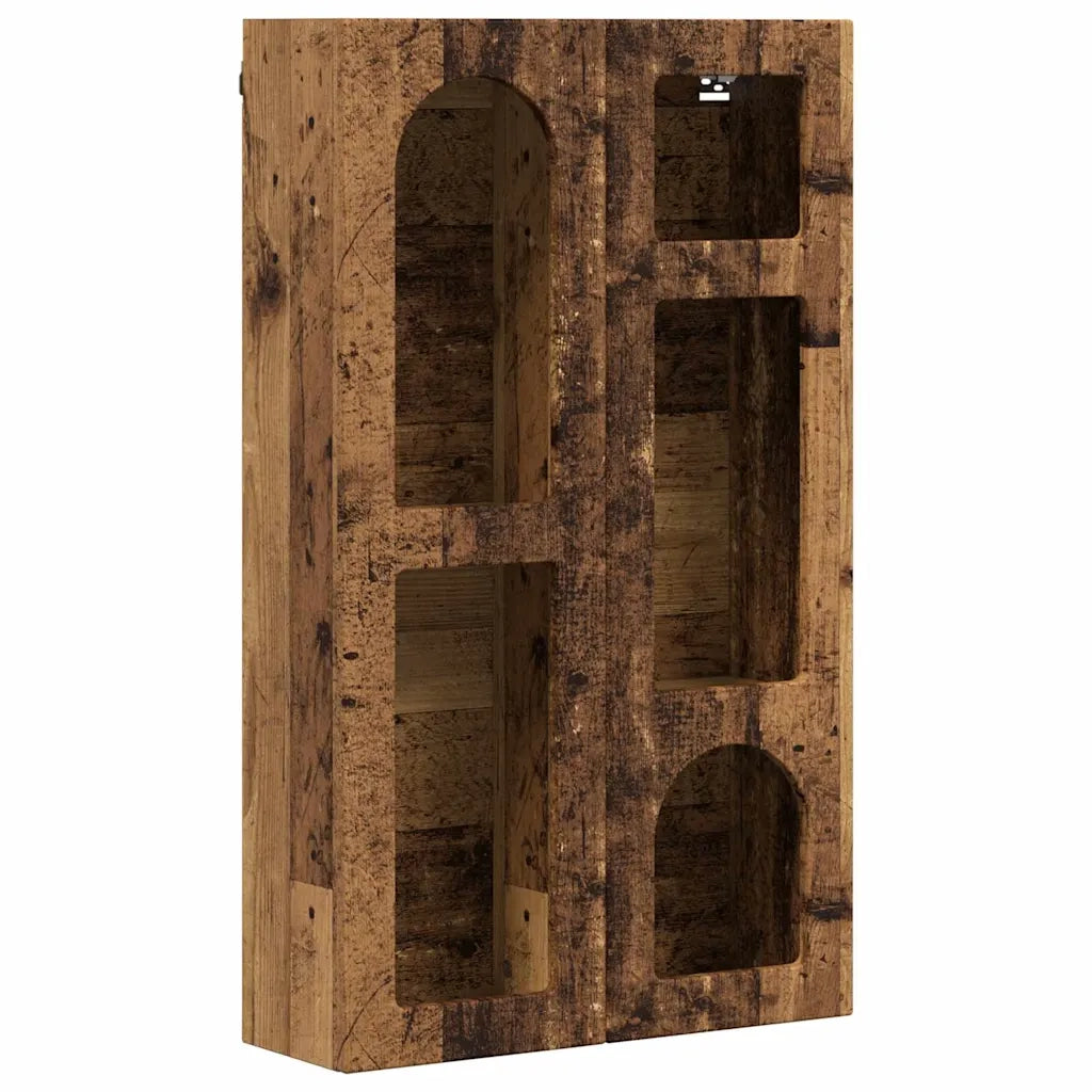 Armadio pensile con lo scaffale Legno vecchio 59 x 20 x 100 cm