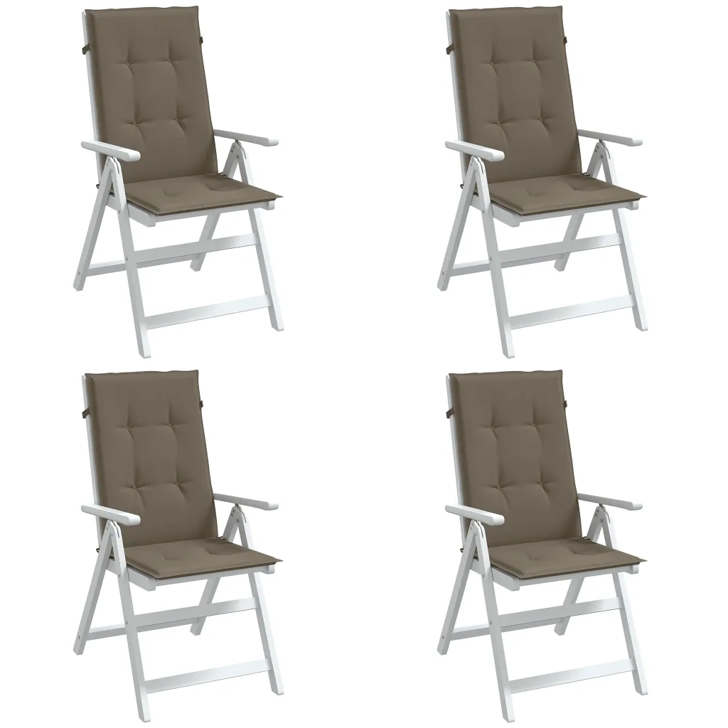 Cuscini Sedia Schiena Alta 4 Tortora Mélange 120x50x4 Tessuto 4002437