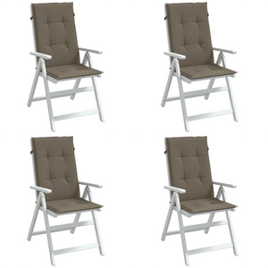 Cuscini Sedia Schiena Alta 4 Tortora Mélange 120x50x4 Tessuto 4002437