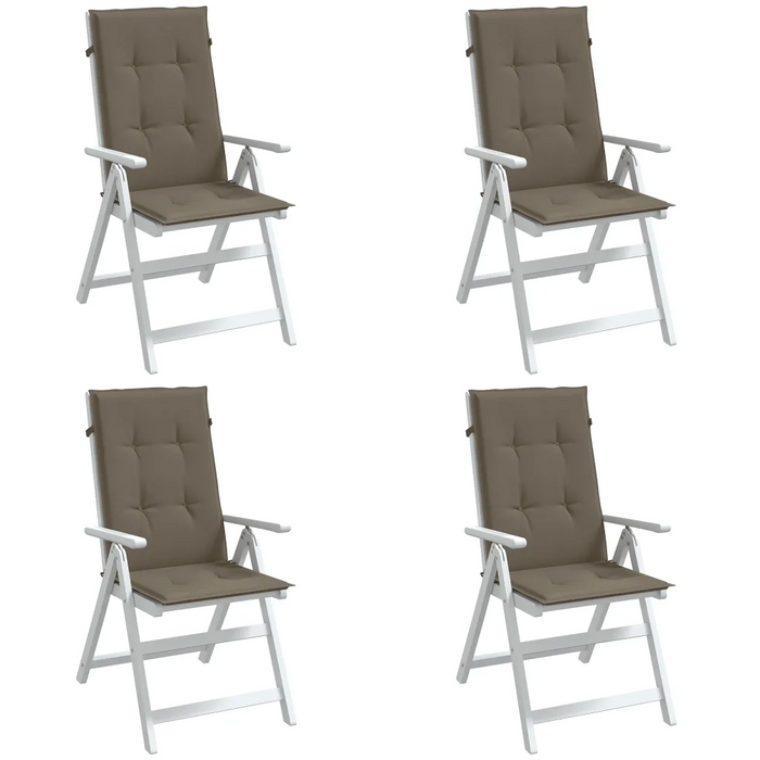 Cuscini Sedia Schiena Alta 4 Tortora Mélange 120x50x4 Tessuto 4002437