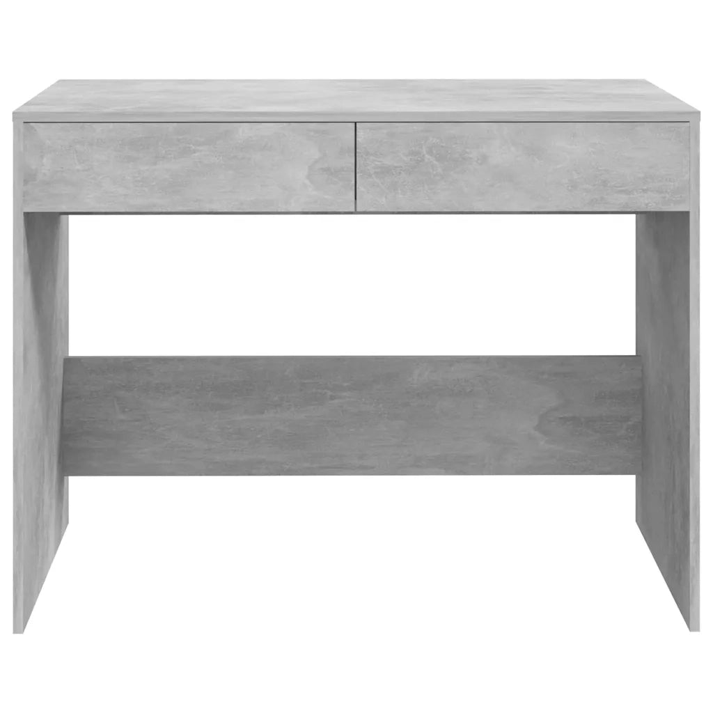Scrivania | Tavolo da Ufficio Grigio Cemento 101x50x76,5 cm in Truciolato