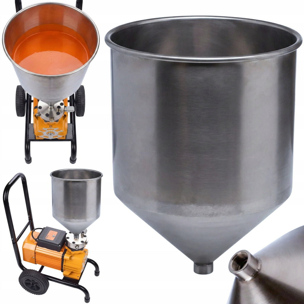 Serbatoio per Vernice 18L in Acciaio Inox – Compatibile con Spruzzatori Airless Membranici Rosfix – Resistente e Facile