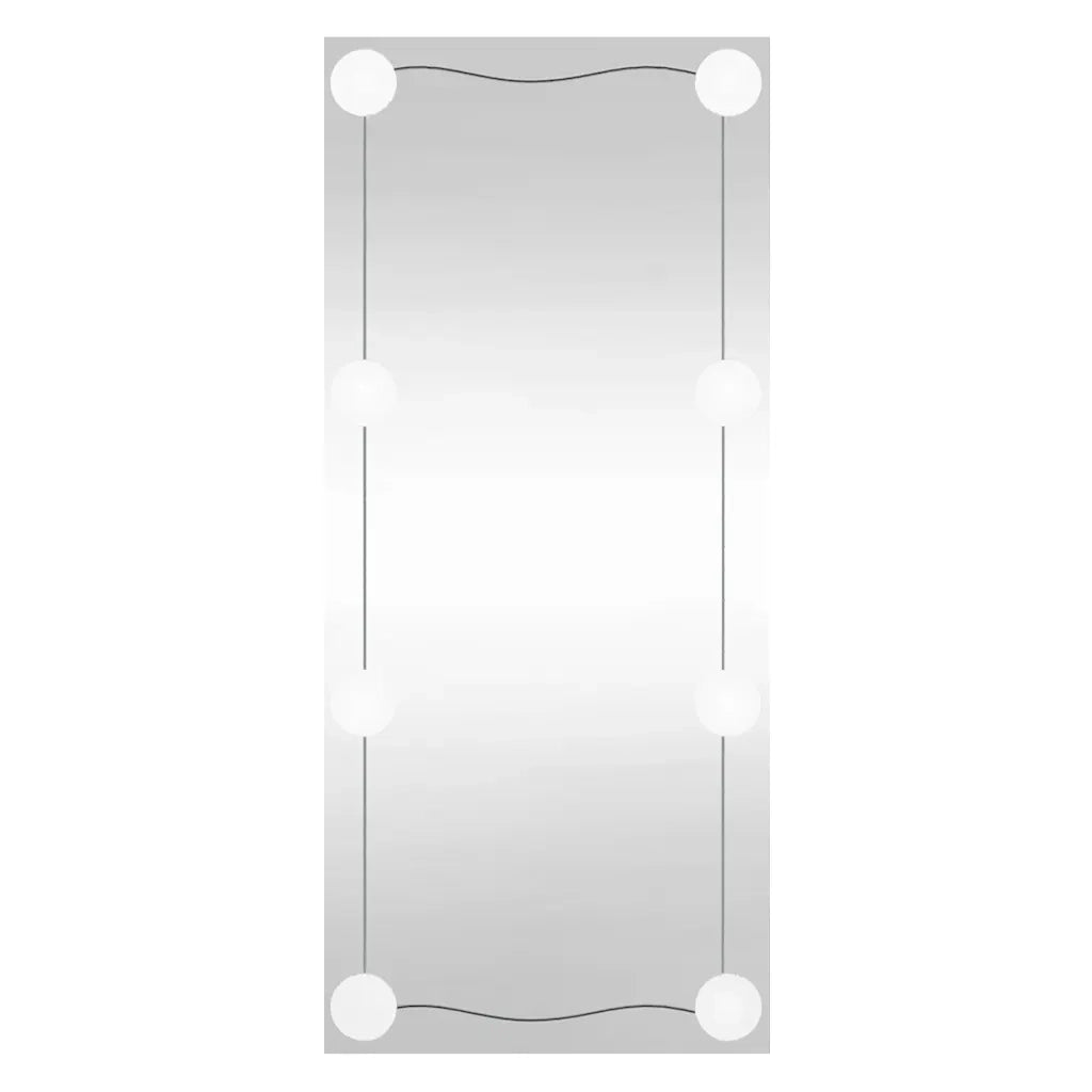 Specchio da Parete con Luci LED-Specchio a Muro-Specchio Decorativo 30x80 cm Vetro Rettangolare