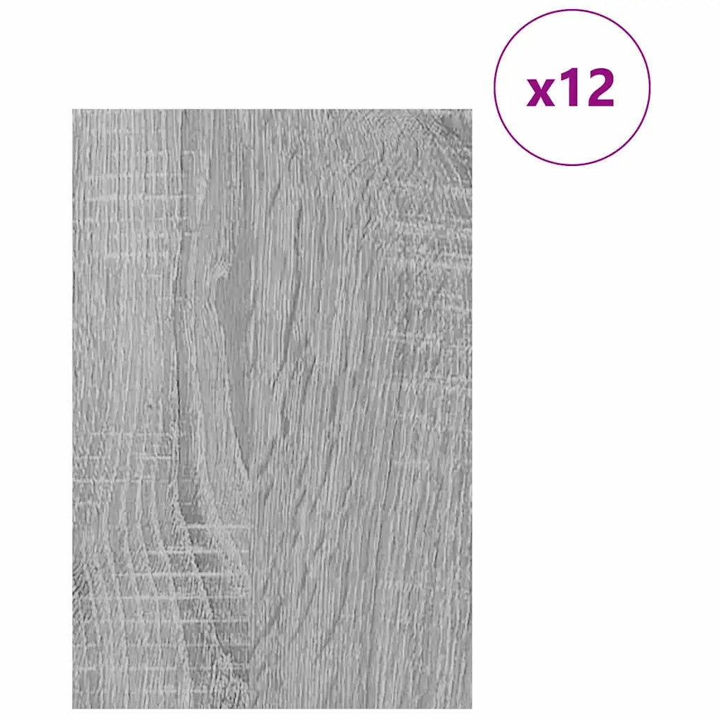Pannelli decorativi 12 pz Grigio Sonoma 40 x 60 x 0.27 cm CFW8348752