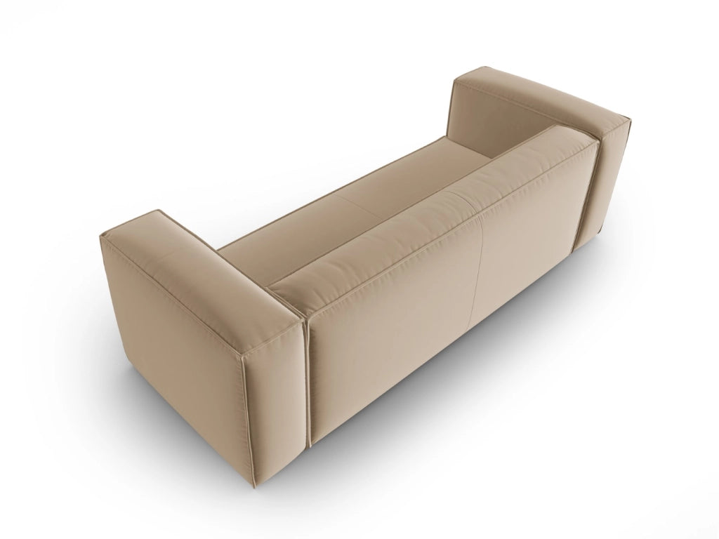 Cosmopolitan Design - Divano "Mackay" 4 posti in velluto sabbia 