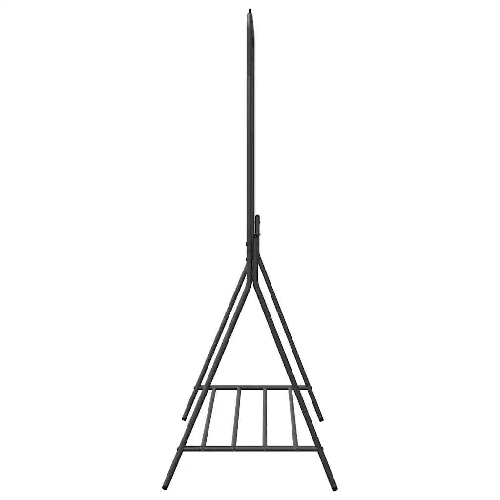 vidaXL Stendibiancheria con lo scaffale Nero 100 x 56 x 154 cm Acciaio