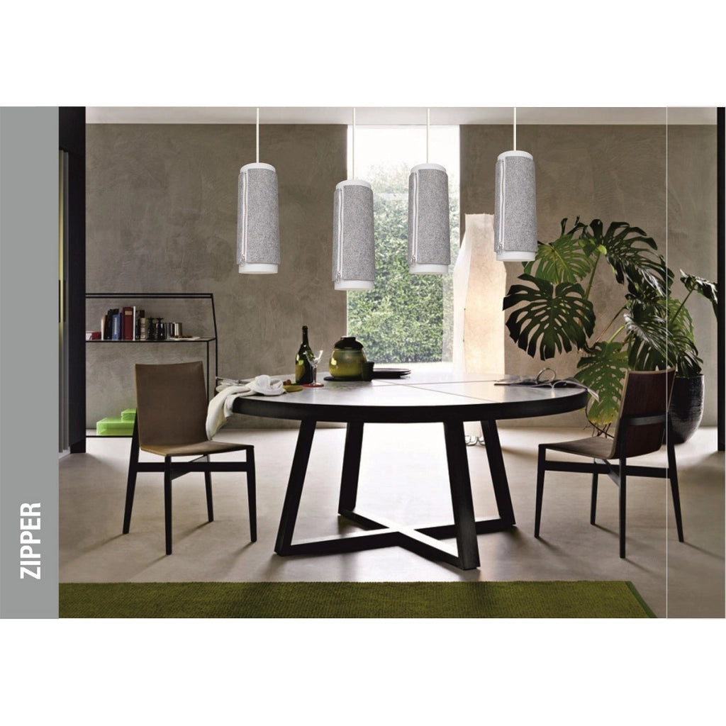 Lampada a sospensione Zip Star in feltro grigio